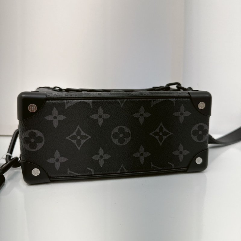 Louis Vuitton Mini Soft Trunk 經典帆布印花拉鍊肩背方包 M44735-11