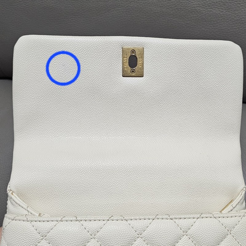 (已保留)🤍CHANEL🤍 CHANEL COCO handle 24 奶油白(小號)〈金扣保卡23開〉-7