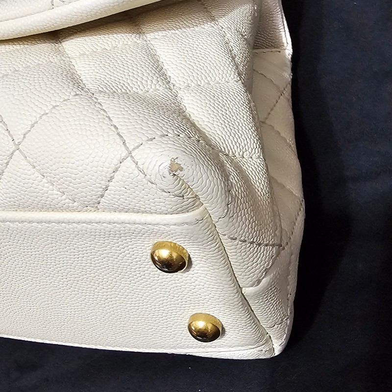 (已保留)🤍CHANEL🤍 CHANEL COCO handle 24 奶油白(小號)〈金扣保卡23開〉-12