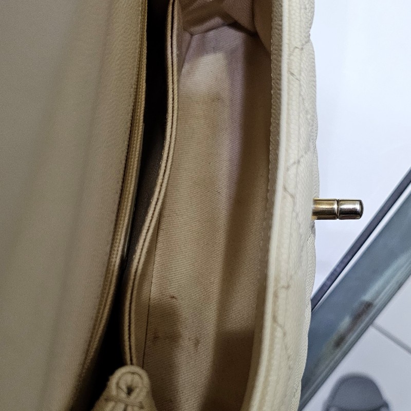 (已保留)🤍CHANEL🤍 CHANEL COCO handle 24 奶油白(小號)〈金扣保卡23開〉-18