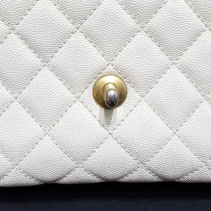 (已保留)🤍CHANEL🤍 CHANEL COCO handle 24 奶油白(小號)〈金扣保卡23開〉-30