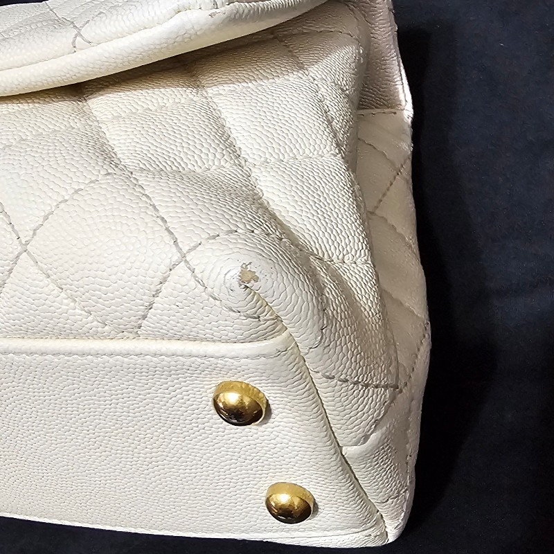 (已保留)🤍CHANEL🤍 CHANEL COCO handle 24 奶油白(小號)〈金扣保卡23開〉-34