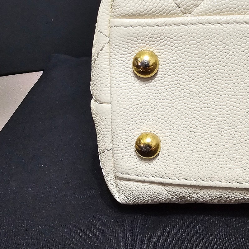 (已保留)🤍CHANEL🤍 CHANEL COCO handle 24 奶油白(小號)〈金扣保卡23開〉-44
