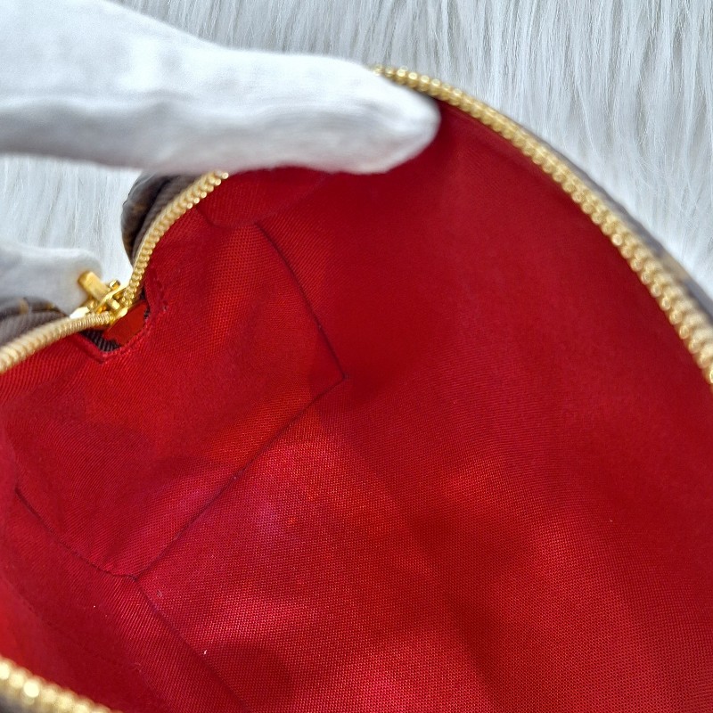 LV MINI SPEEDY 20 原花桃粉紅色字母織帶 手提/肩背/斜背波士頓包-18