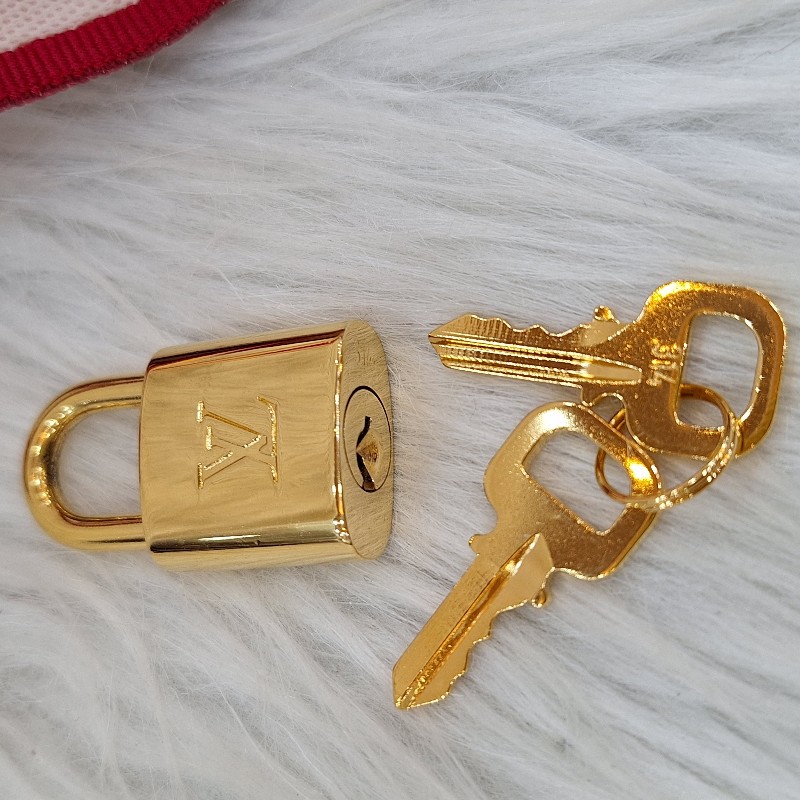 LV MINI SPEEDY 20 原花桃粉紅色字母織帶 手提/肩背/斜背波士頓包-23