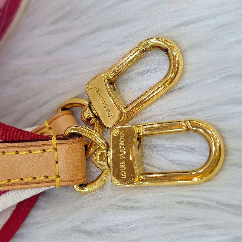 LV MINI SPEEDY 20 原花桃粉紅色字母織帶 手提/肩背/斜背波士頓包-24