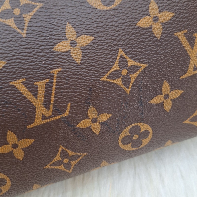 LV MINI SPEEDY 20 原花桃粉紅色字母織帶 手提/肩背/斜背波士頓包-25