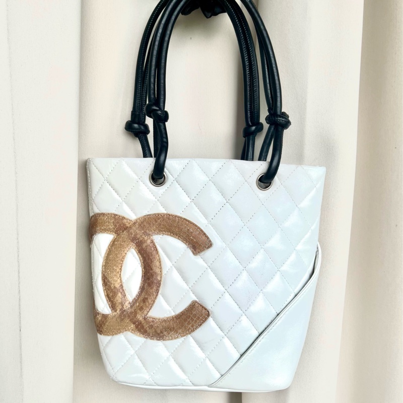 Chanel 香奈兒 康朋珍稀皮Coco mark 小號菜籃子 手提包-1