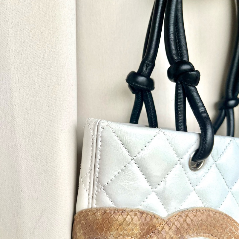 Chanel 香奈兒 康朋珍稀皮Coco mark 小號菜籃子 手提包-22