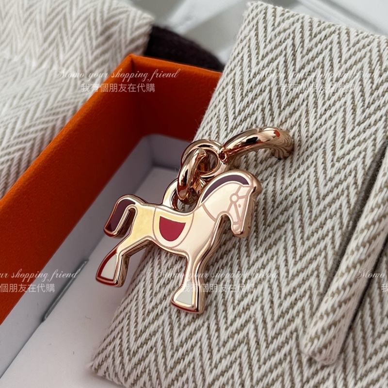 愛馬仕2024新款小馬耳環｜玫瑰金｜全新全配-2