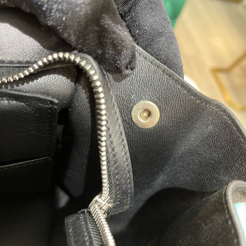 celine 思琳 馬毛黑色拼啡色特別版 Trapeze 蝙蝠包-18