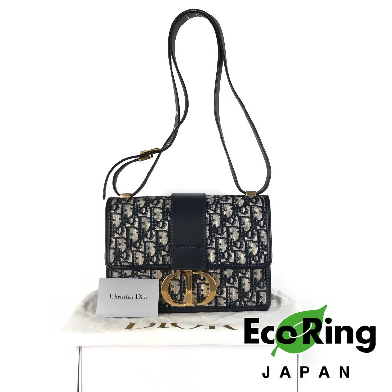 △ Christian Dior 迪奧 Blue Dior Oblique Jacquard 30 Montaigne Shoulder Bag 藍色Dior Oblique提花肩背袋 - 247014540-0