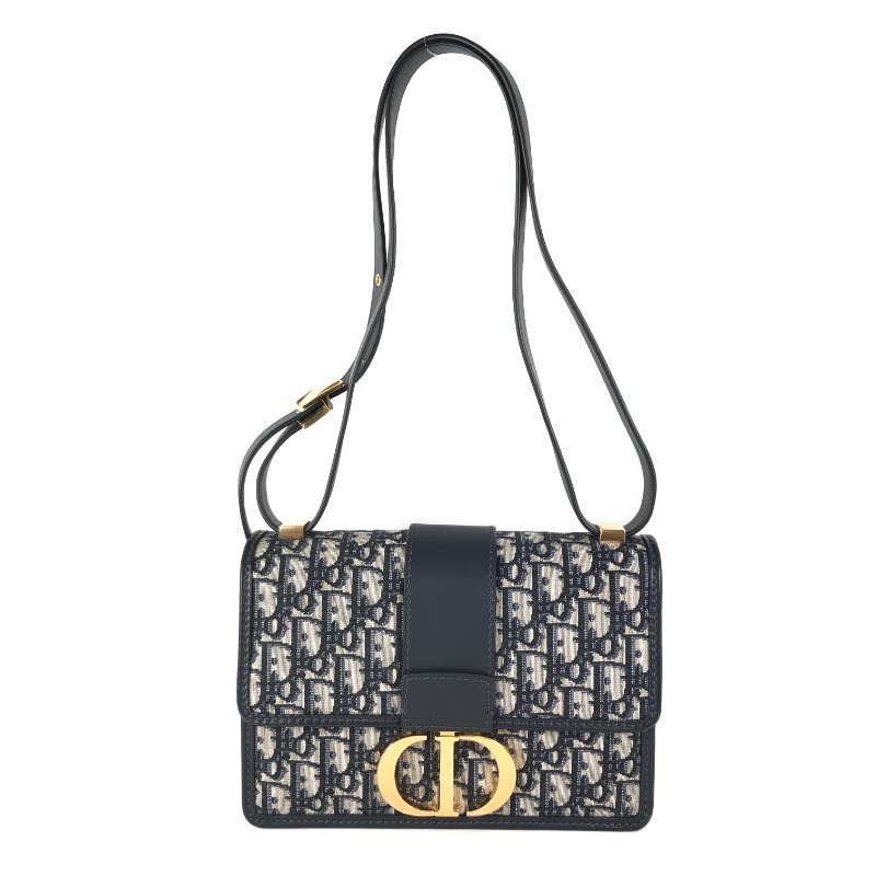 △ Christian Dior 迪奧 Blue Dior Oblique Jacquard 30 Montaigne Shoulder Bag 藍色Dior Oblique提花肩背袋 - 247014540-1