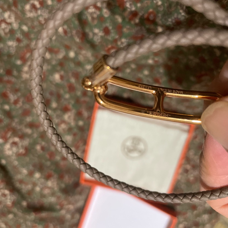 Hermes愛馬仕豬鼻子雙圈手環-2