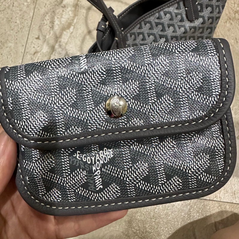 Goyard 灰色雙面 mini tote anjou 系列-9