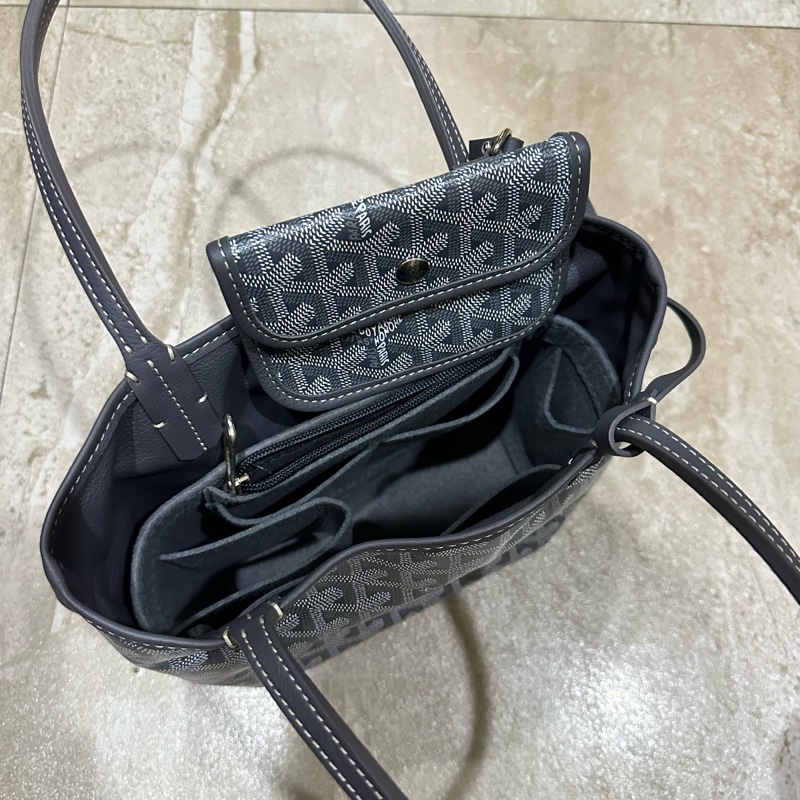 Goyard 灰色雙面 mini tote anjou 系列-11