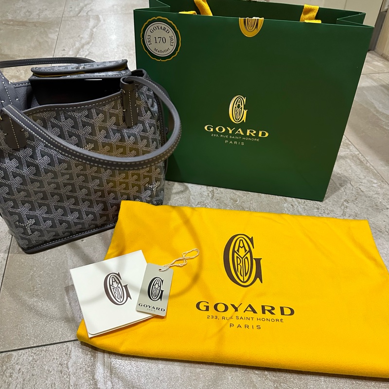 Goyard 灰色雙面 mini tote anjou 系列-14