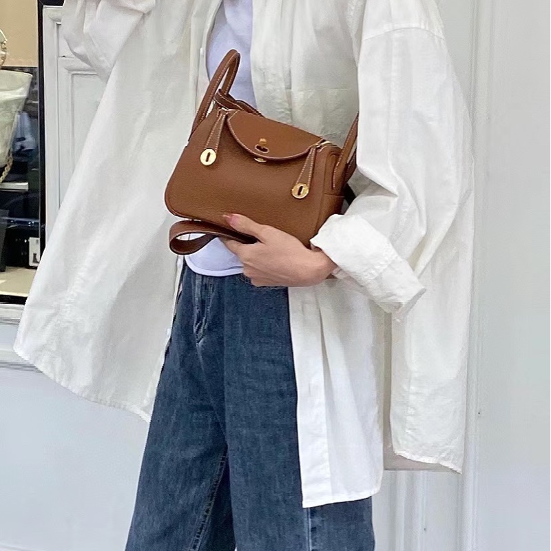 Hermes mini lindy 焦糖金-0