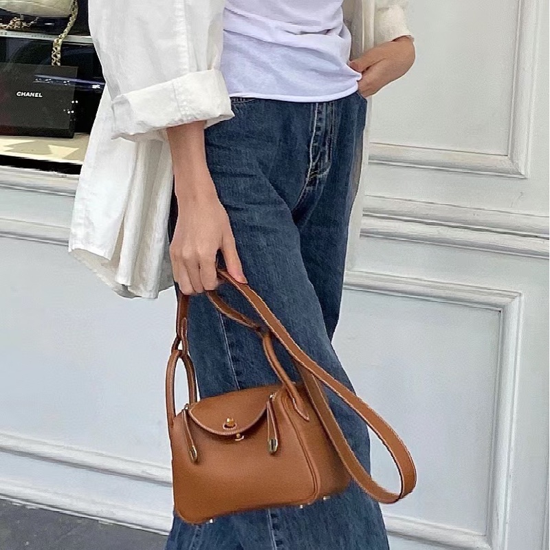 Hermes mini lindy 焦糖金-1
