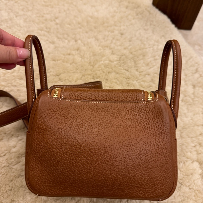 Hermes mini lindy 焦糖金-8