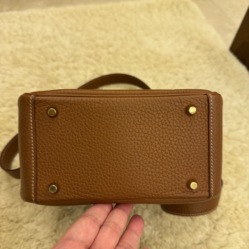 Hermes mini lindy 焦糖金-9