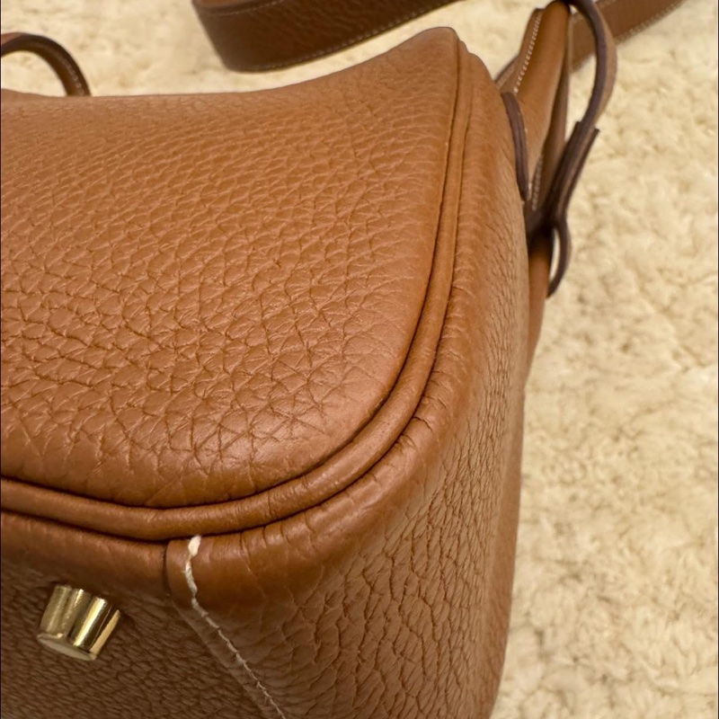 Hermes mini lindy 焦糖金-12