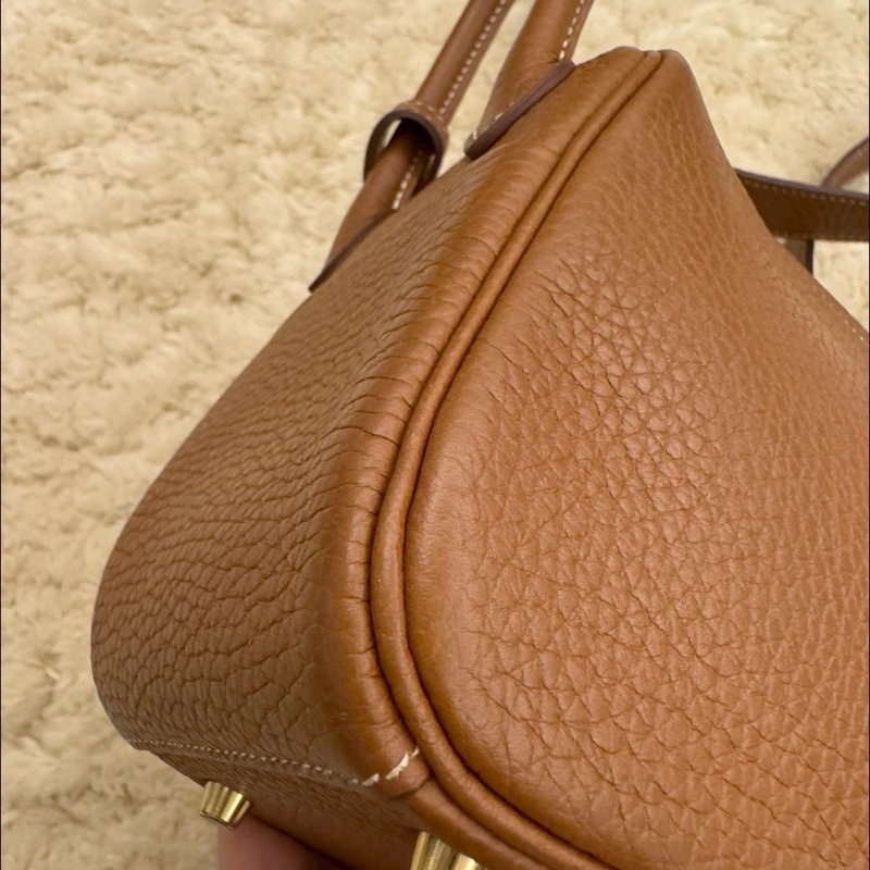 Hermes mini lindy 焦糖金-13