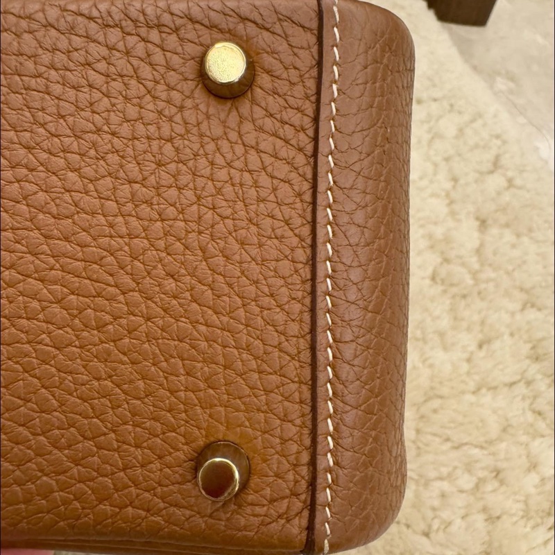 Hermes mini lindy 焦糖金-14