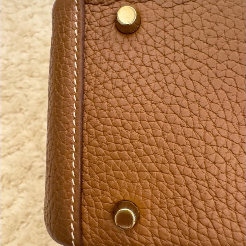 Hermes mini lindy 焦糖金-15