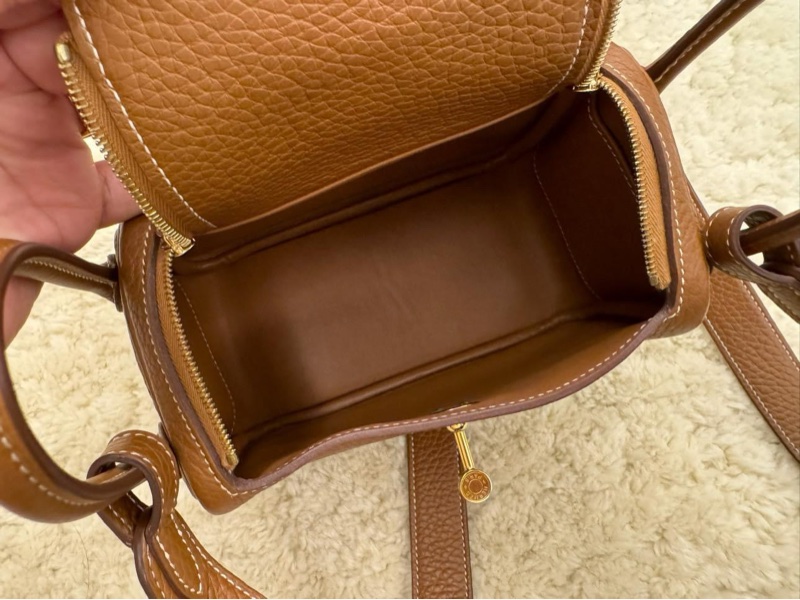 Hermes mini lindy 焦糖金-18