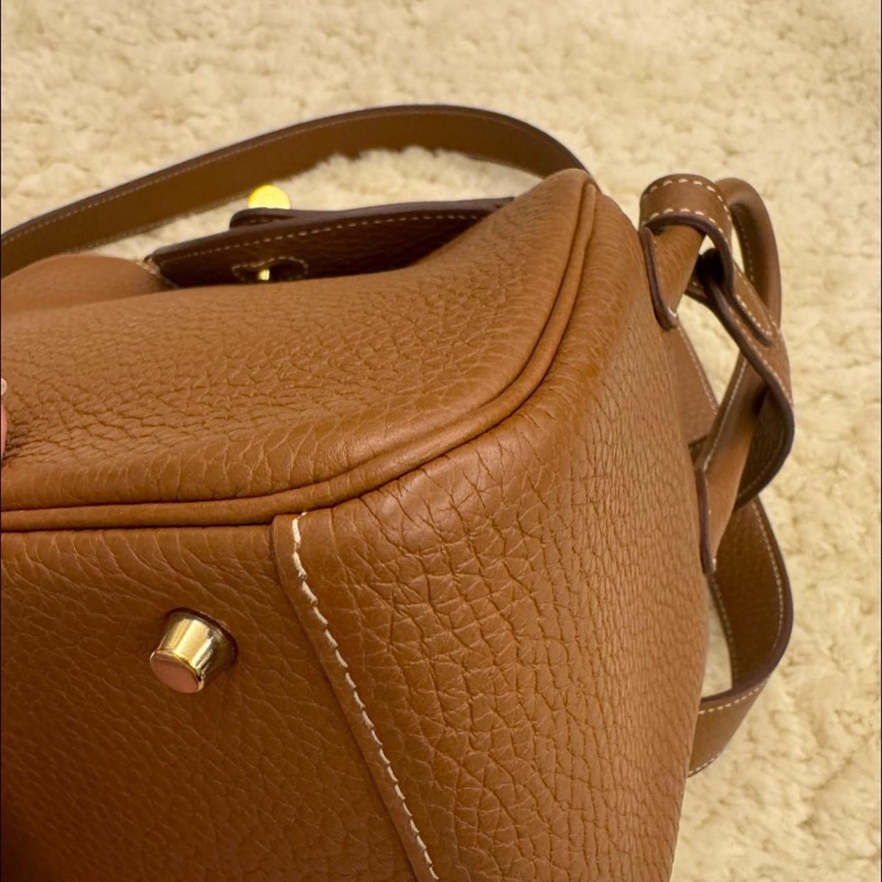 Hermes mini lindy 焦糖金-29