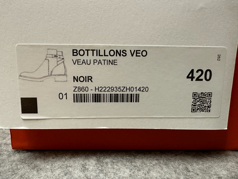 全新 Hermès BOTTILLONS VEO so black 凱莉扣 男鞋 短靴 42號-12