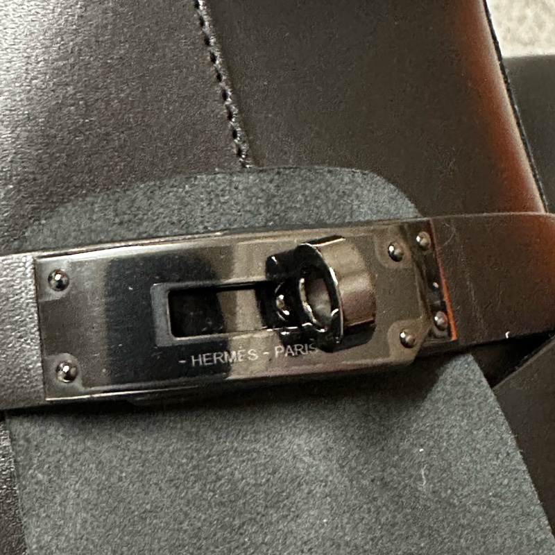 全新 Hermès BOTTILLONS VEO so black 凱莉扣 男鞋 短靴 42號-13