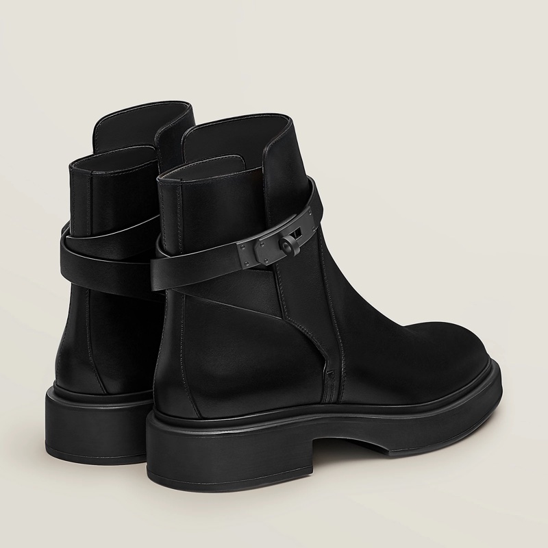 全新 Hermès BOTTILLONS VEO so black 凱莉扣 男鞋 短靴 42號-17