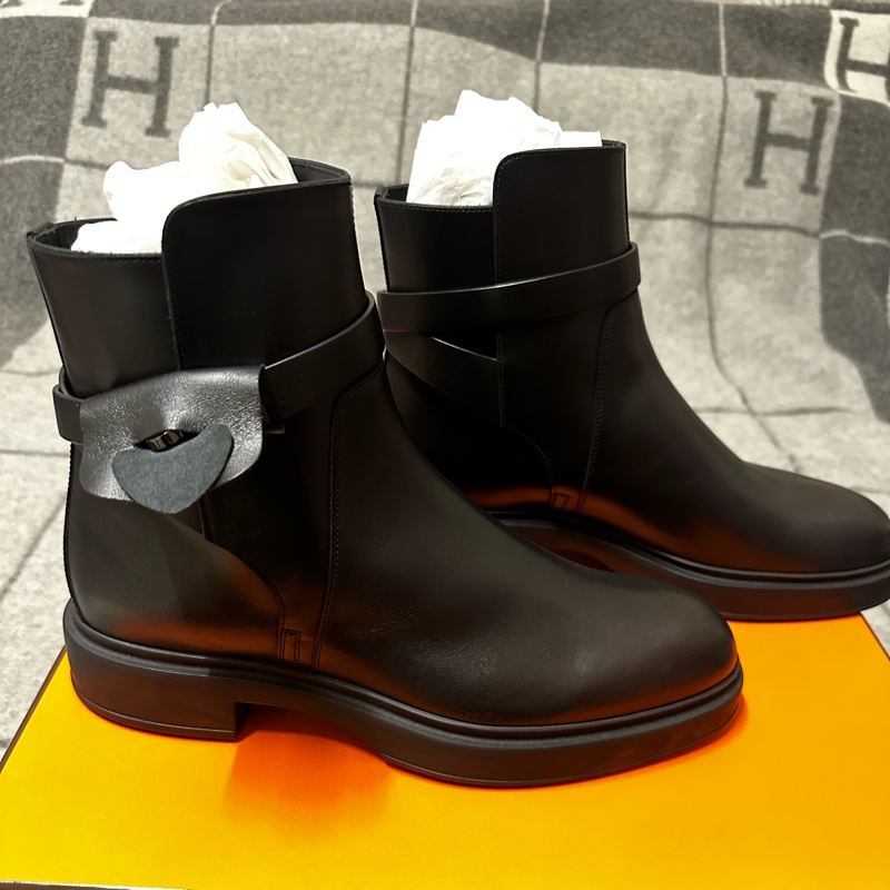 全新 Hermès BOTTILLONS VEO so black 凱莉扣 男鞋 短靴 42號-7