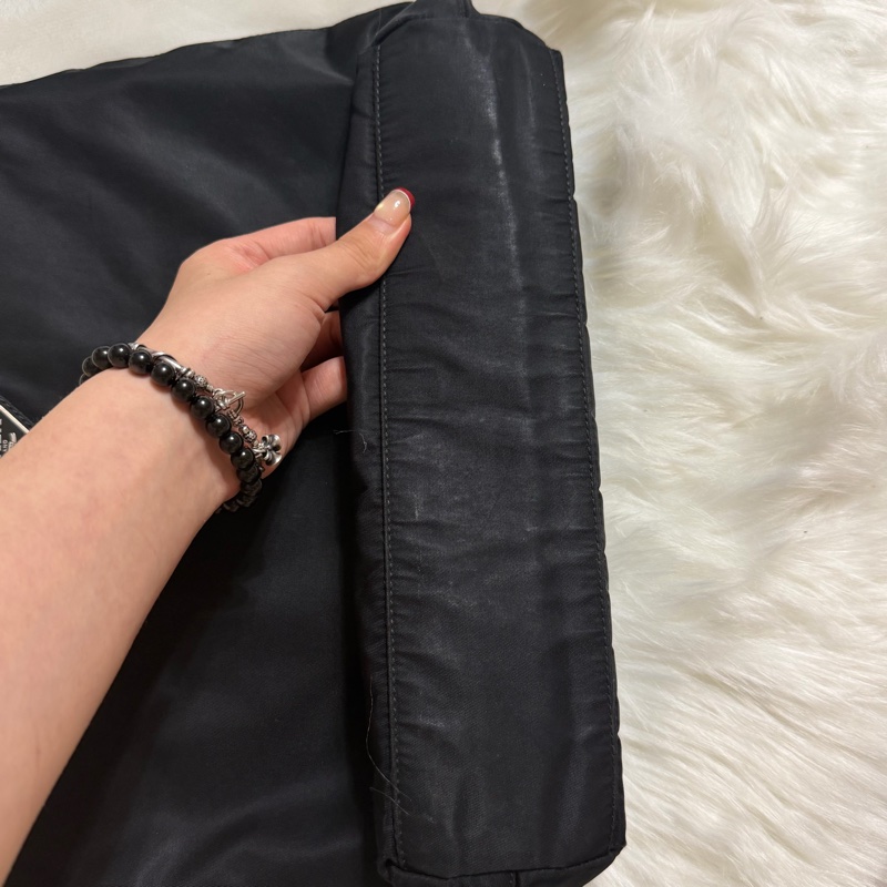 Prada Vintage 黑色中古包 降落傘托特包-33