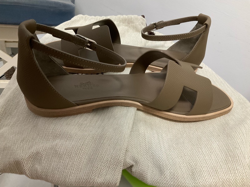 Hermes涼鞋大象灰39號-2