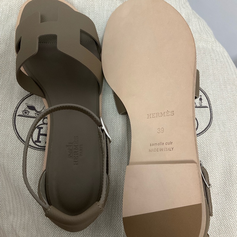Hermes涼鞋大象灰39號-7
