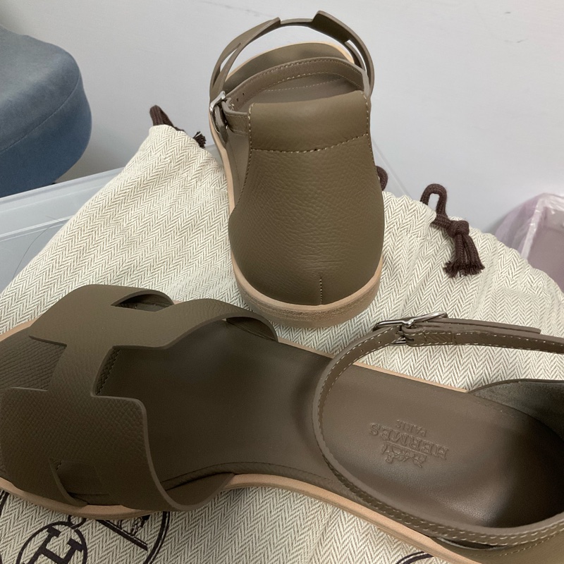 Hermes涼鞋大象灰39號-8