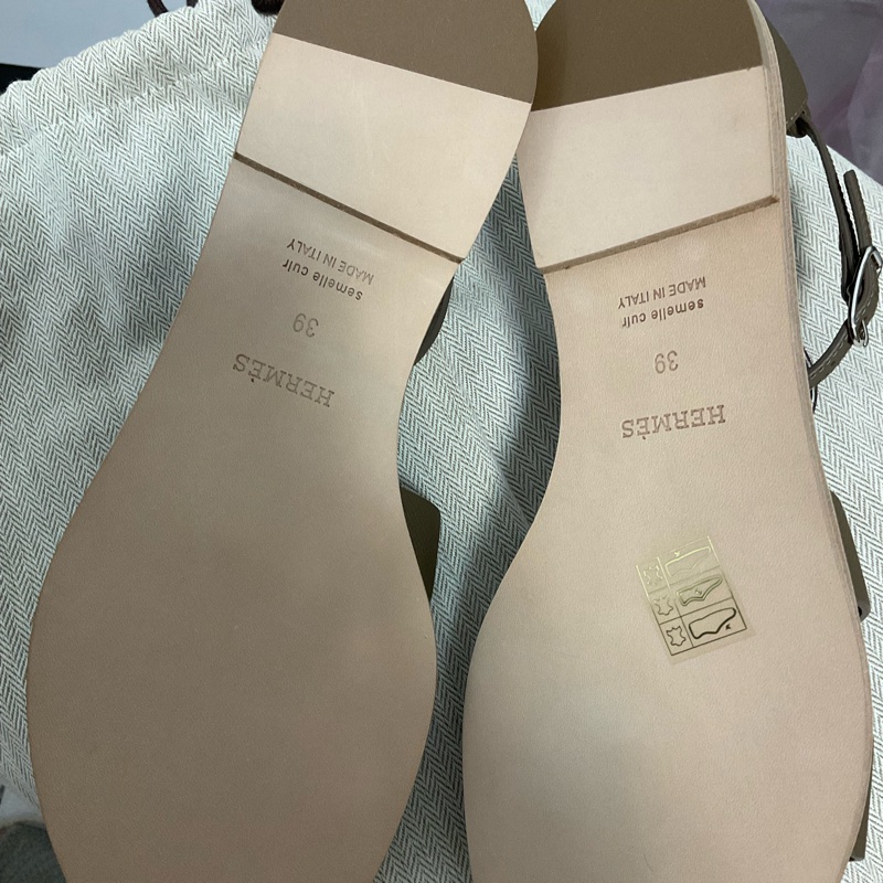 Hermes涼鞋大象灰39號-10