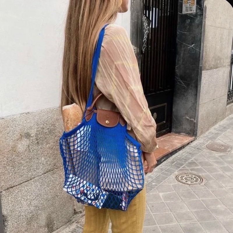 Longchamp 網袋包 (丁香紫)-6