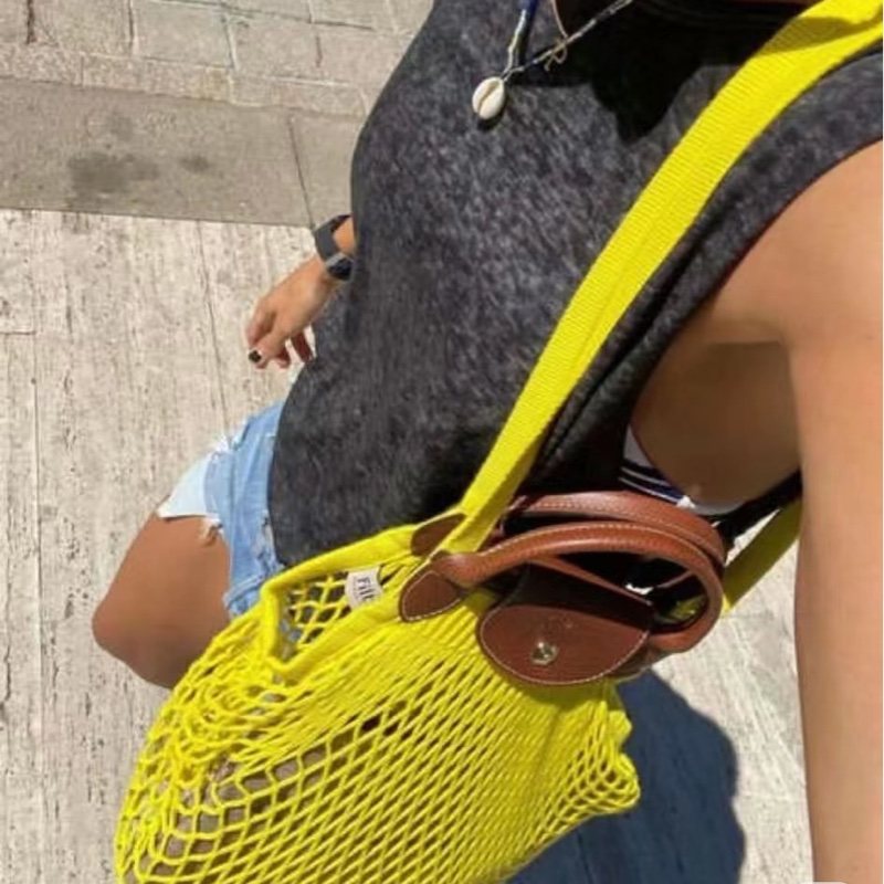 Longchamp 網袋包 (丁香紫)-7