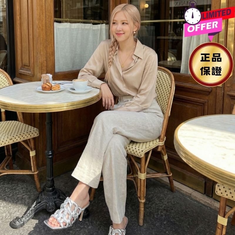 ⏰限時特賣價🌺Bottega Veneta 716242 BV Stretch 9公分高跟涼鞋 銀色 IT36/37-0