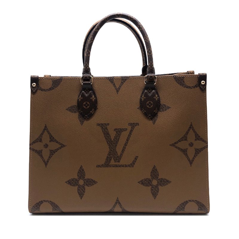 Louis Vuitton OnTheGo MM 帆布手提/肩背包(M45321-棕)-1