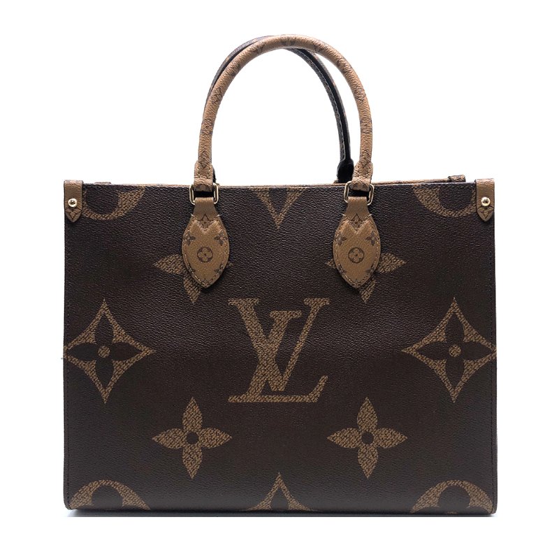 Louis Vuitton OnTheGo MM 帆布手提/肩背包(M45321-棕)-2