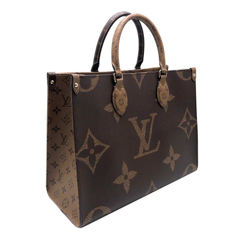 Louis Vuitton OnTheGo MM 帆布手提/肩背包(M45321-棕)-3