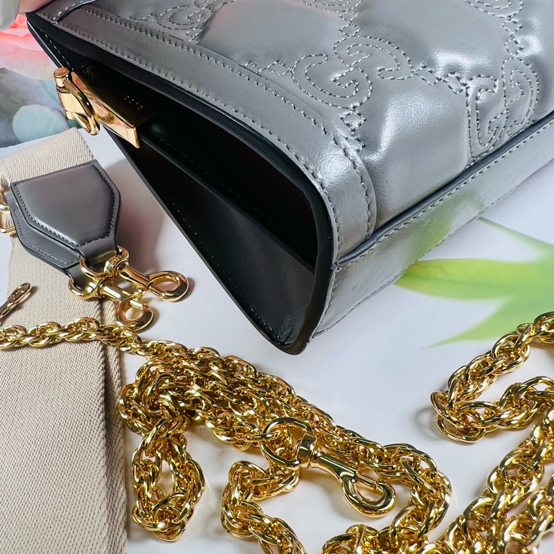 Gucci雙背帶夾子包-12