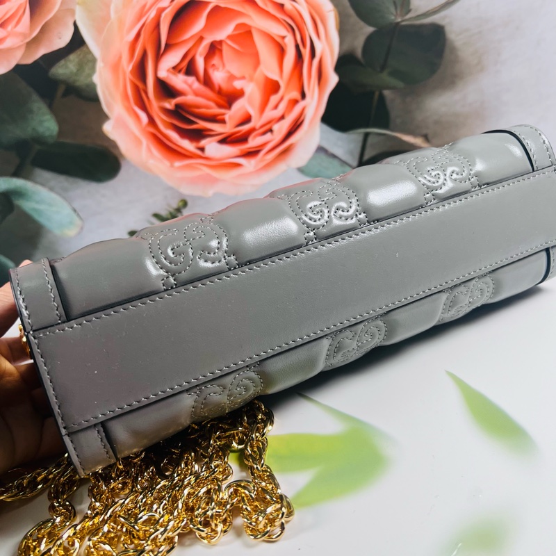 Gucci雙背帶夾子包-16