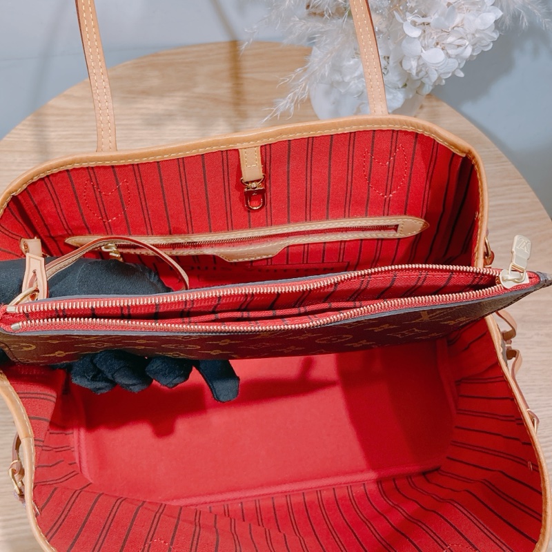 路易威登 經典老花 Neverfull MM 托特包-19