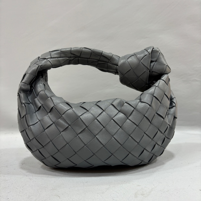 Bottega Veneta灰色小羊皮編織mini Jodie手提包-2